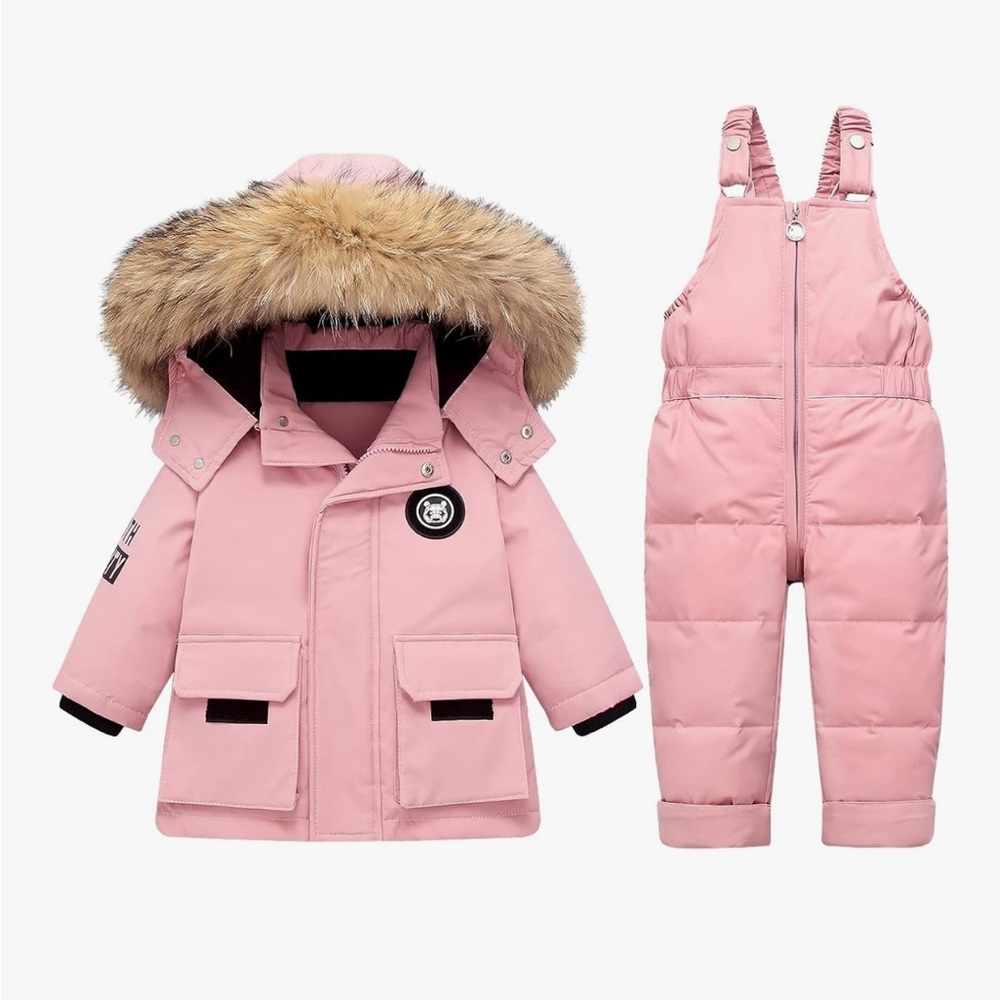 Winter snow suit Coat with Fur Trim